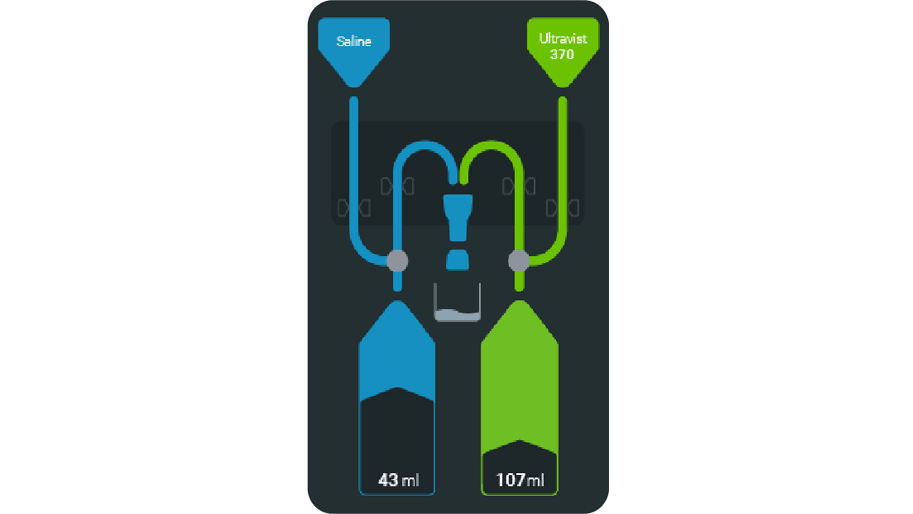 Example of a device schematic for a 2-syringe injector system.