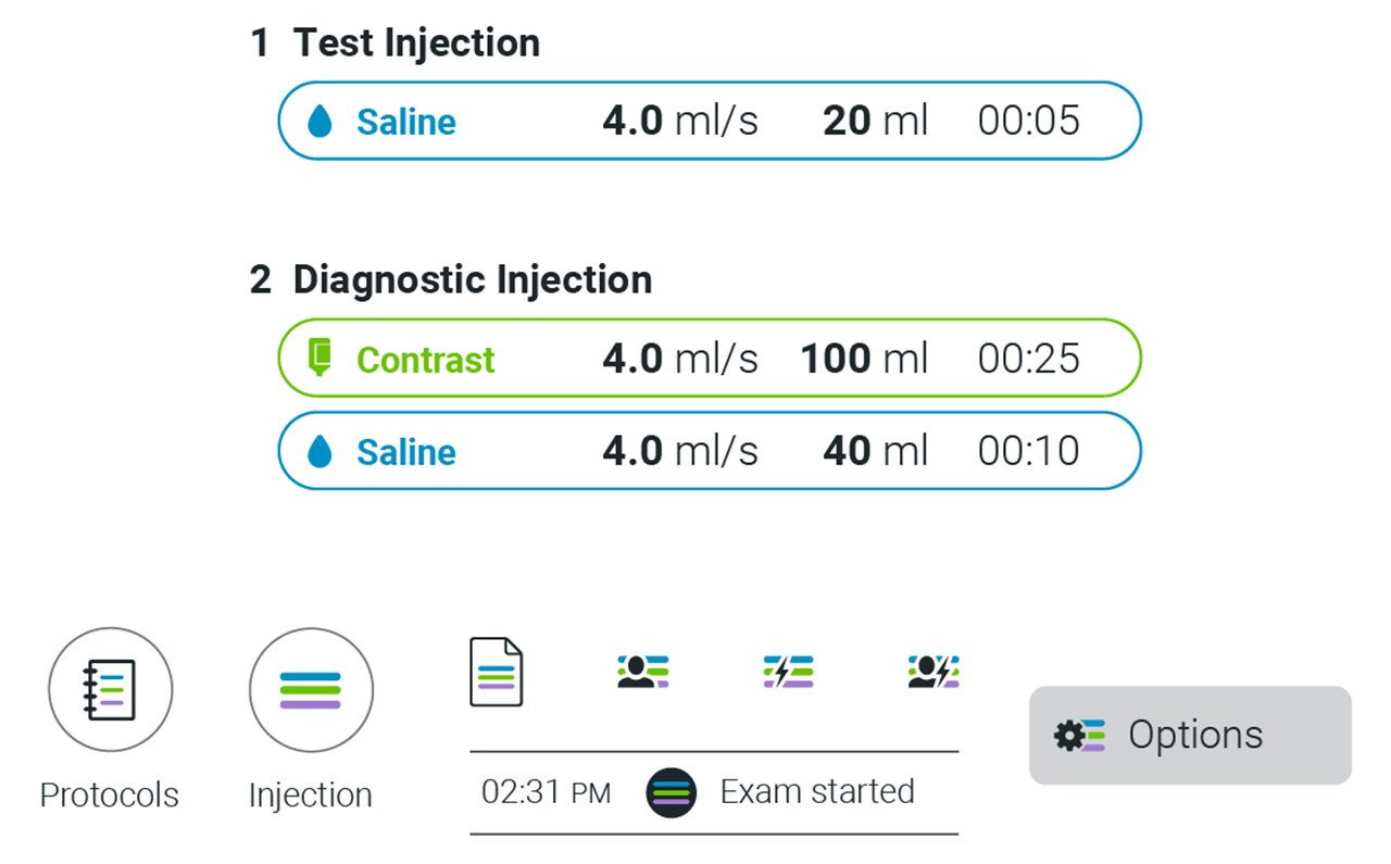 The Protocol ‘phases’ screen icons shown.