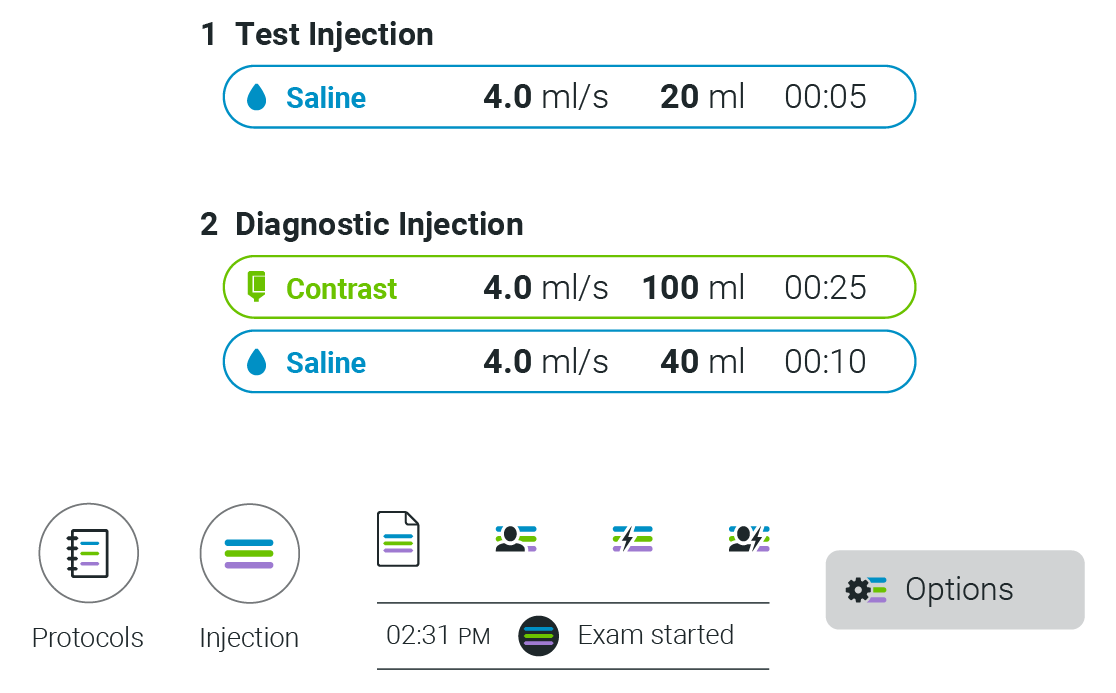 The Protocol ‘phases’ screen icons shown.