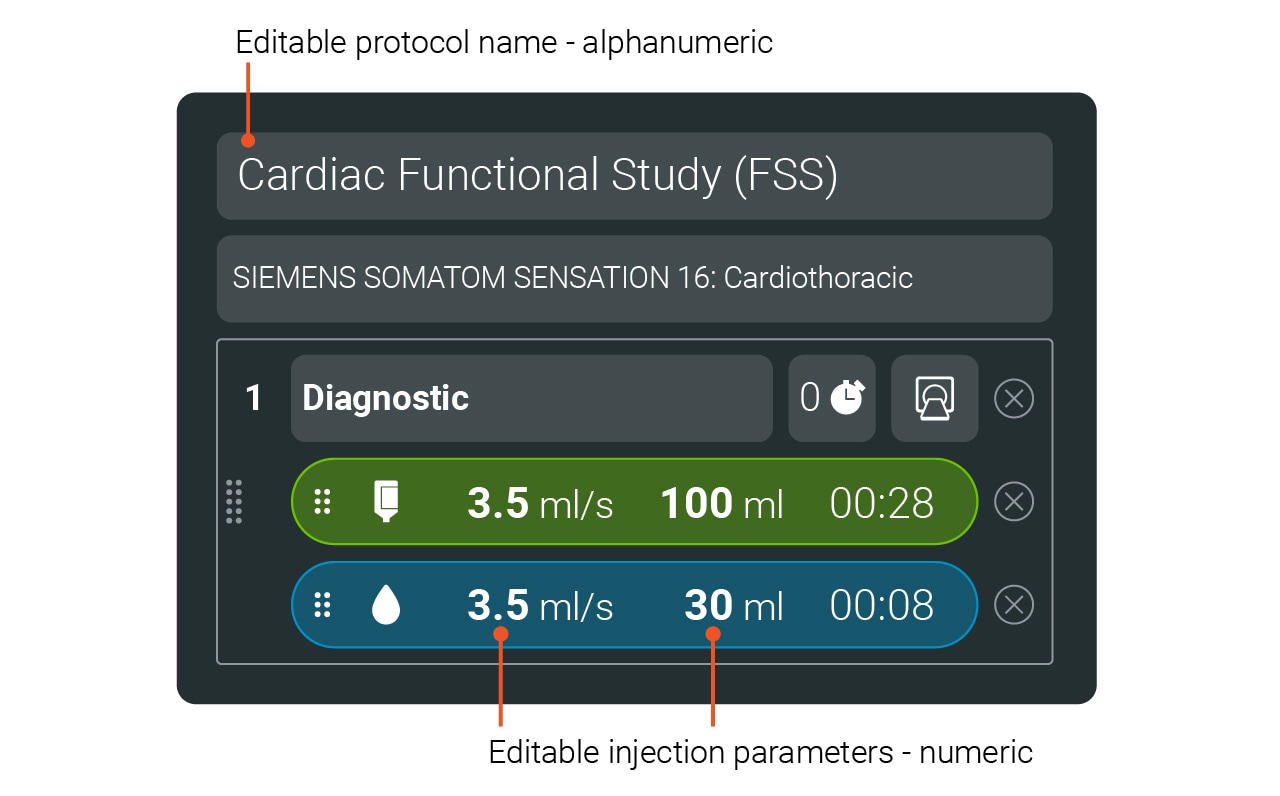 Editable fields indicated with typography or buttons.