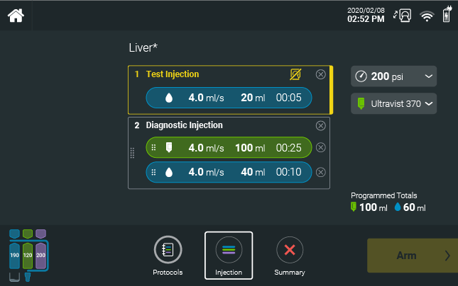 Example of a highlighted keypad input field and corresponding confirmation button (animated gif).