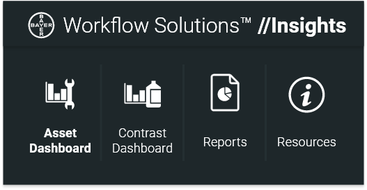 Primary workflow actions are used to divide the GUI into 3 task groups; Injector, Exam and Admin.