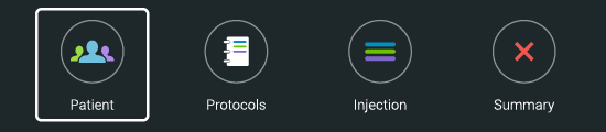 An example animation for navigation progression and exam completion (animated gif).