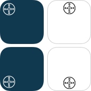 App icon for iOS: some possible placements and color versions of the Bayer Cross