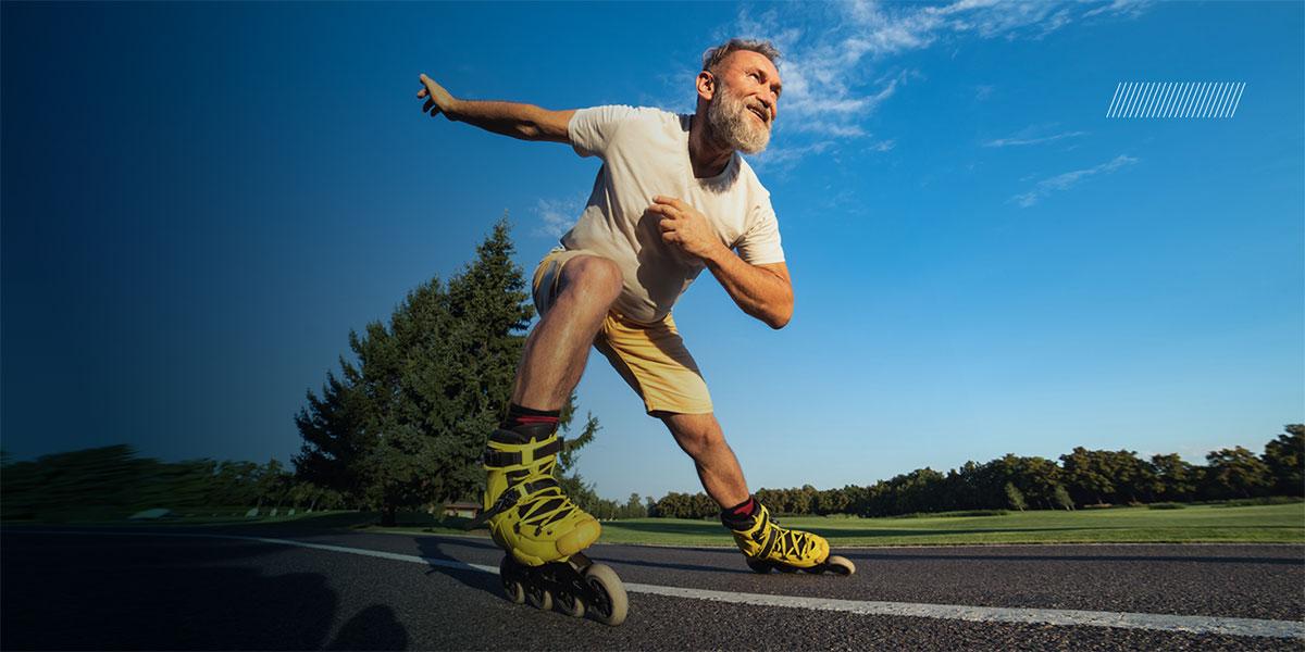 Man on inline skates