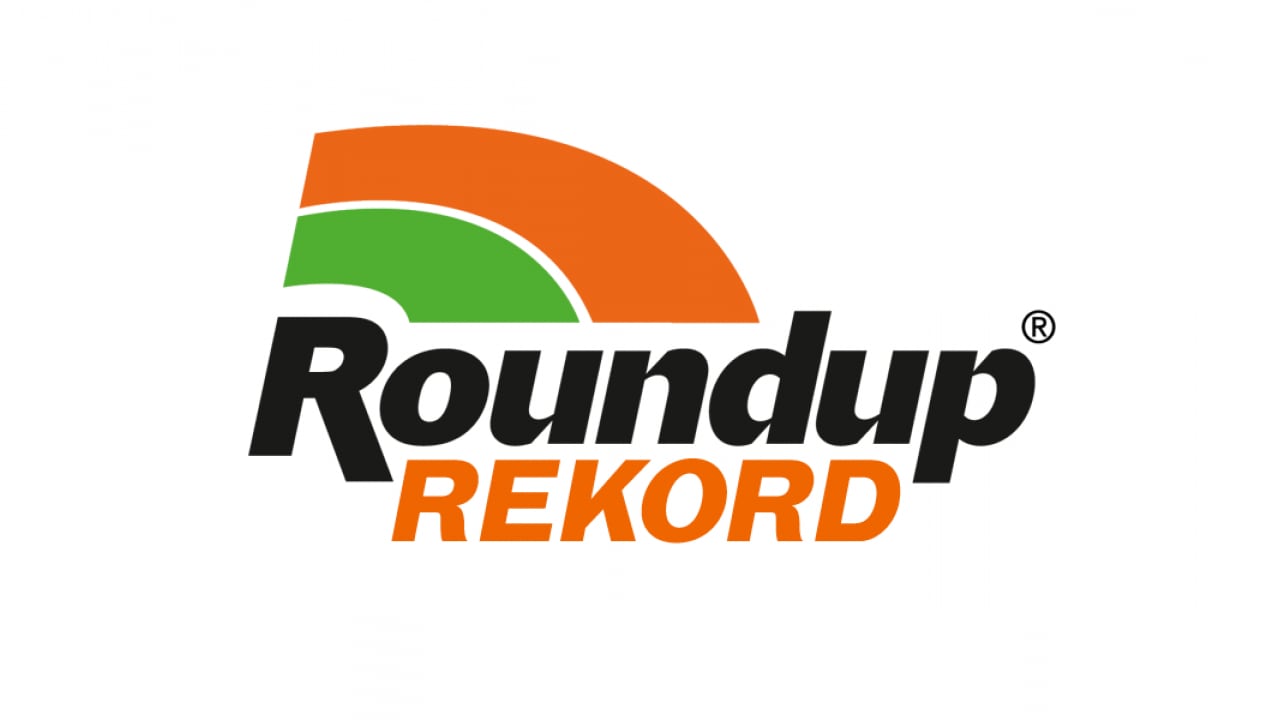 Roundup Rekord logo with an orange and green semicircle design above the text.