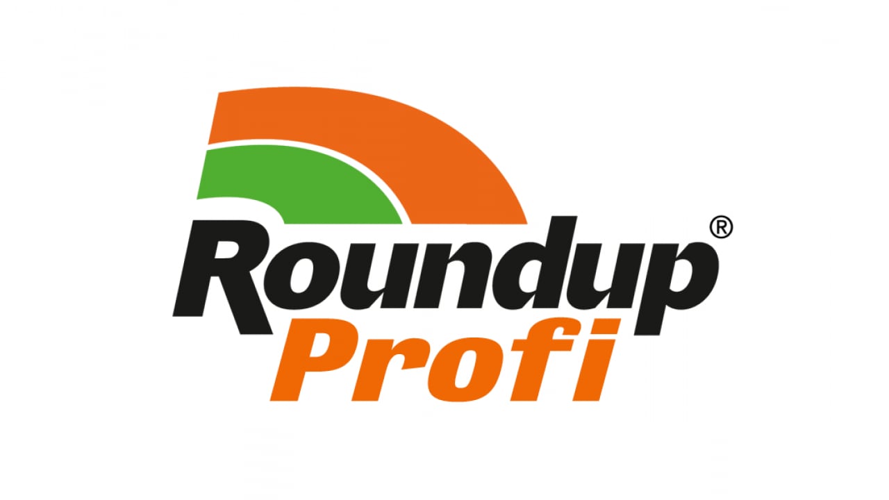 Logo of "Roundup Profi" with a stylized orange and green semicircle above the black and orange text.