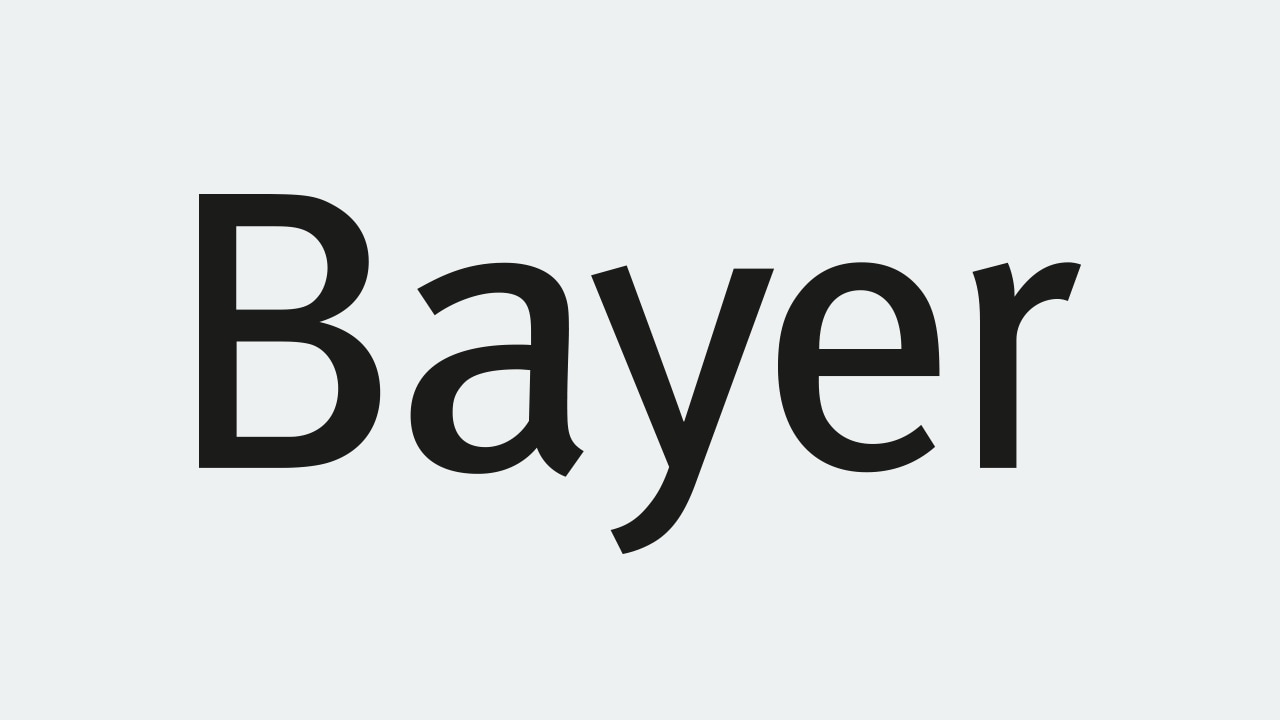 Black text displaying the word "Bayer" on a white background.