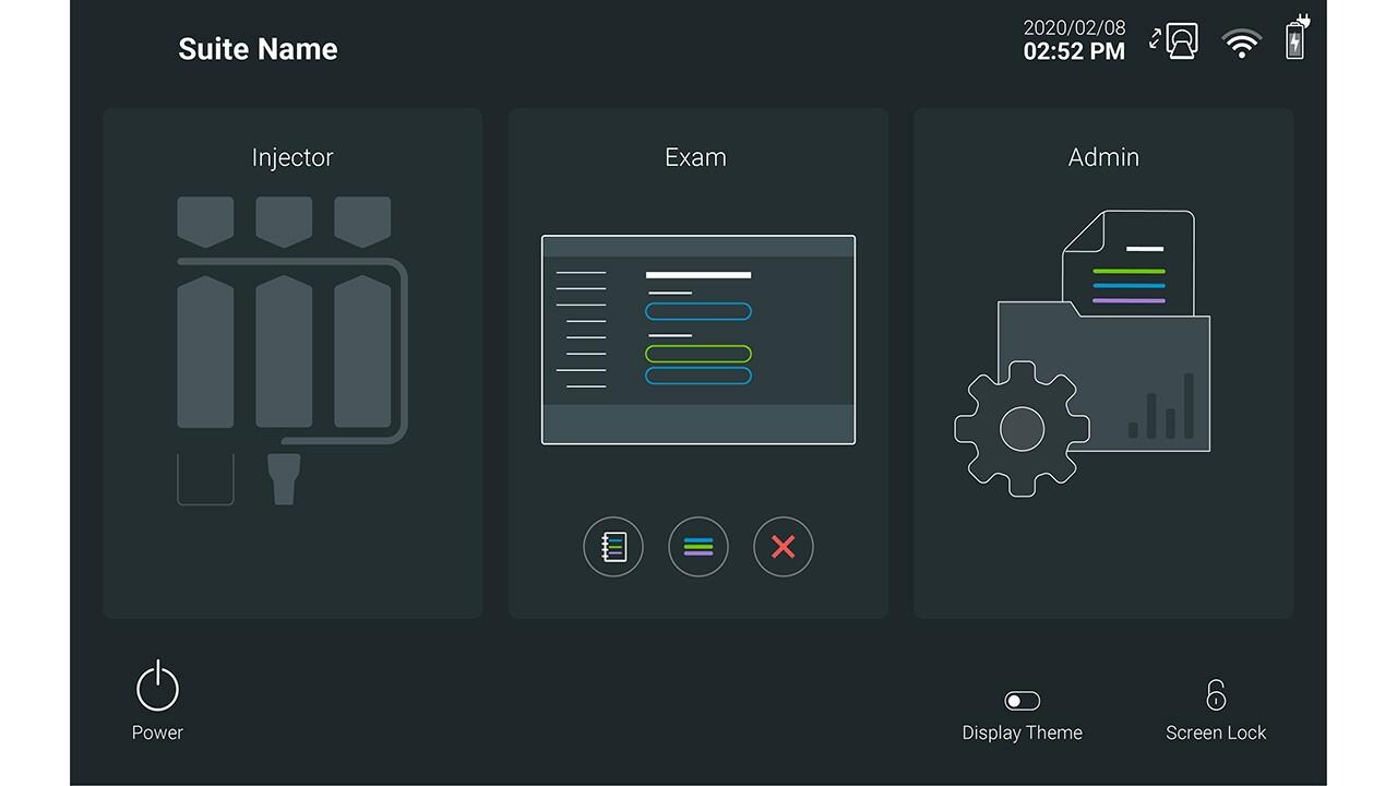 Dark ‘Twilight’ theme from a Radiology device GUI.