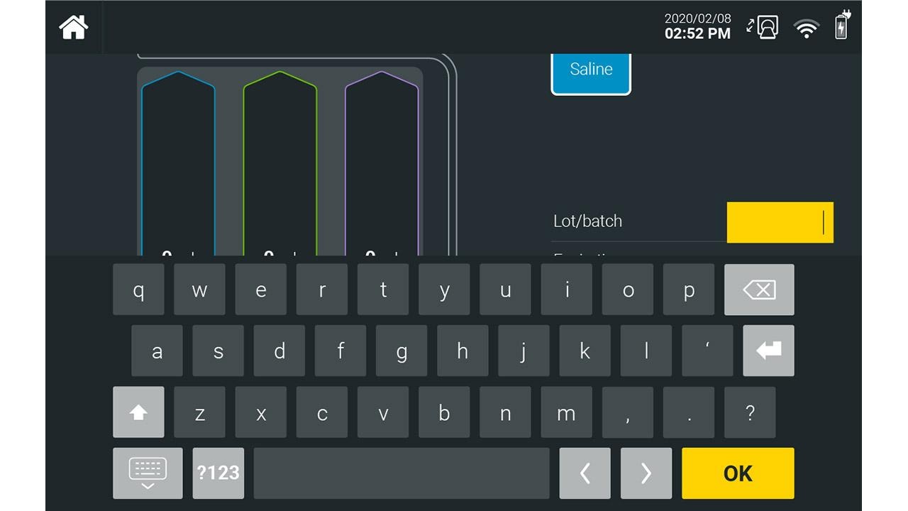 A reduced size keyboard provided on a smaller 10” display.