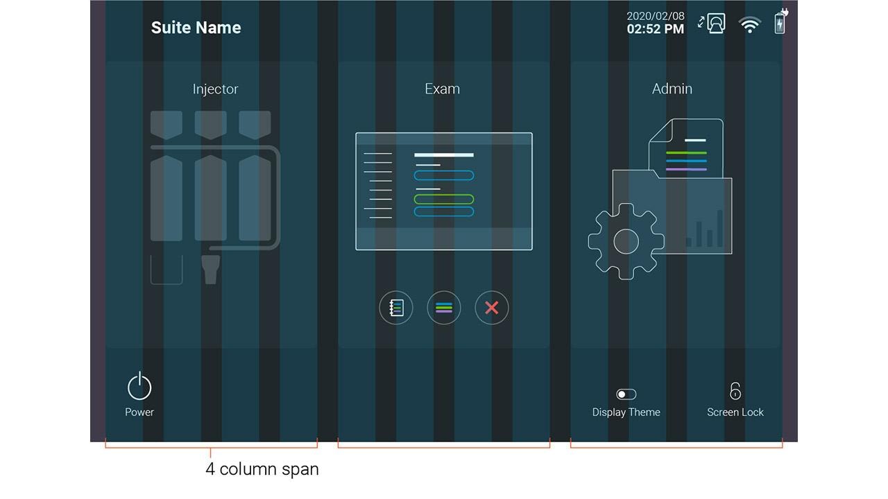 The 12-column grid defines three 4-column spans.