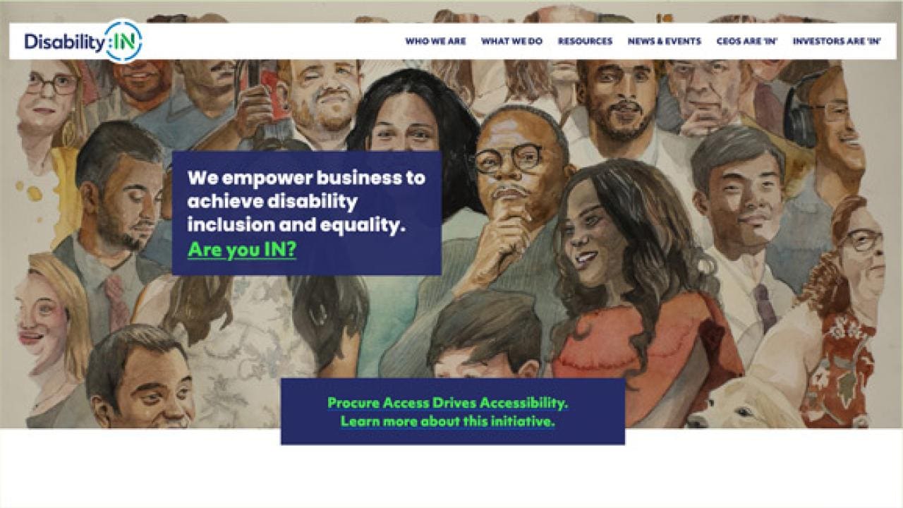 Screenshot Website "Disability IN"
