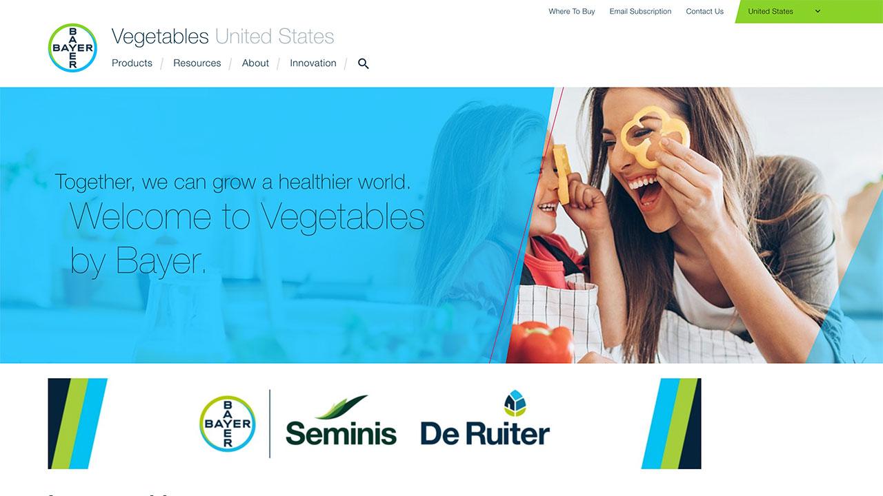 Screenshot Website "Vegetables by Bayer"