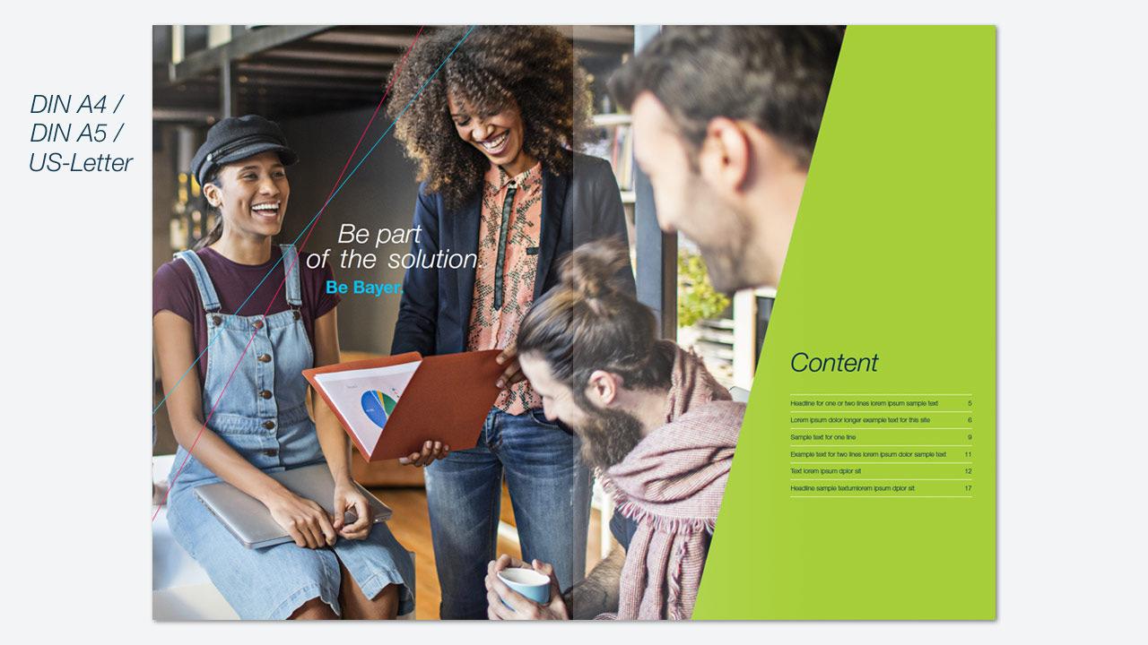 Examples of brochure inside pages