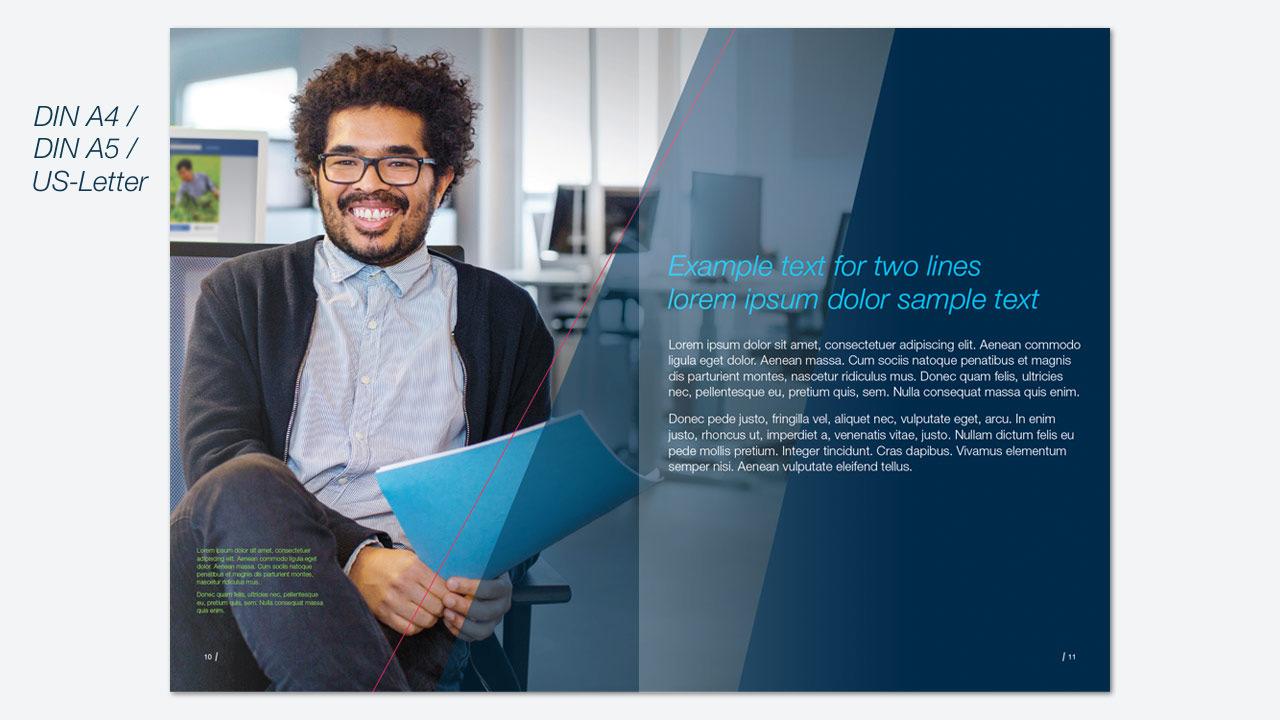 Examples of brochure inside pages