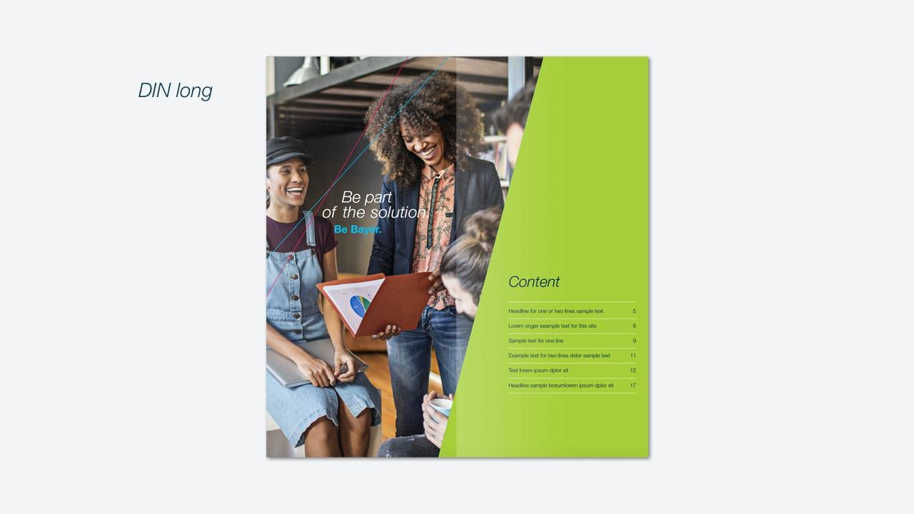Examples of brochure inside pages