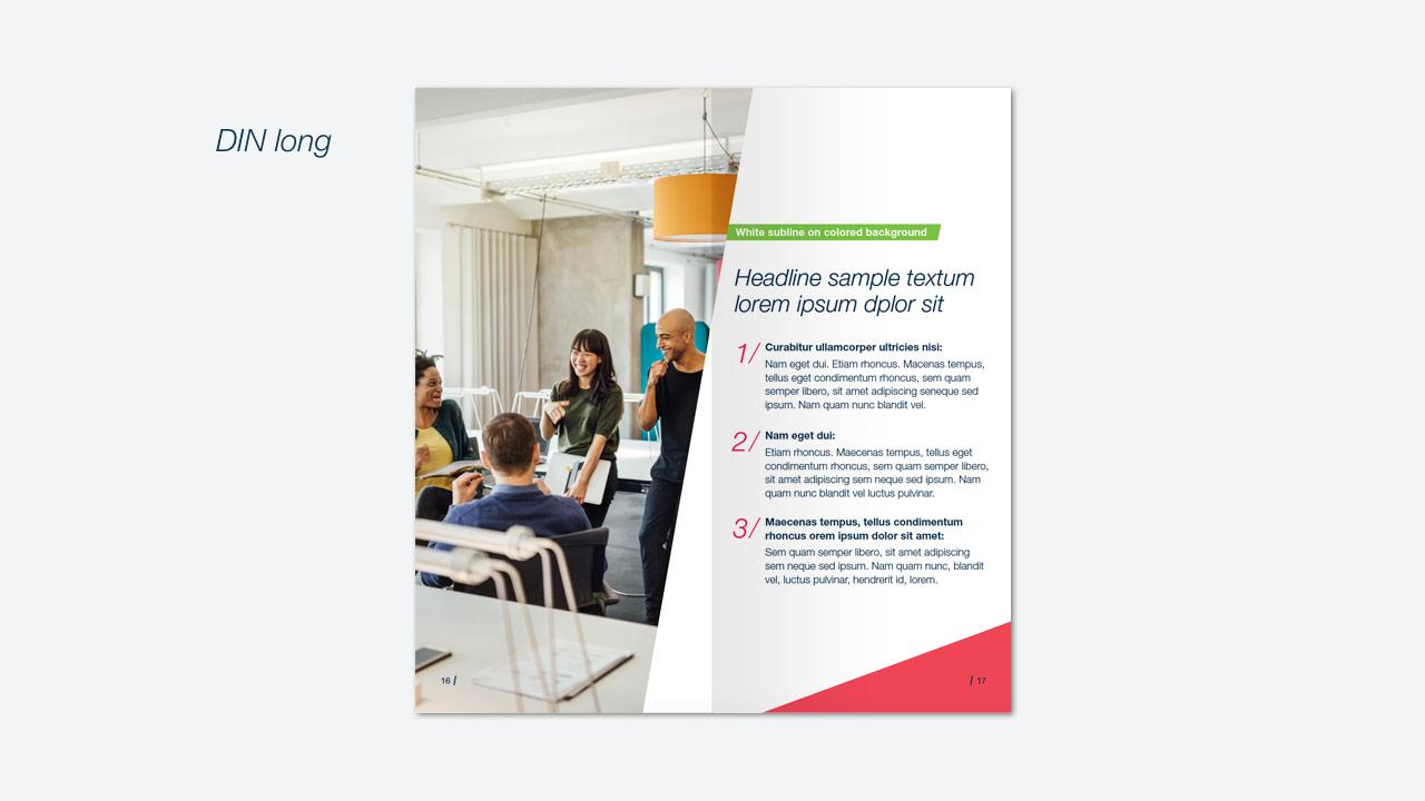 Examples of brochure inside pages