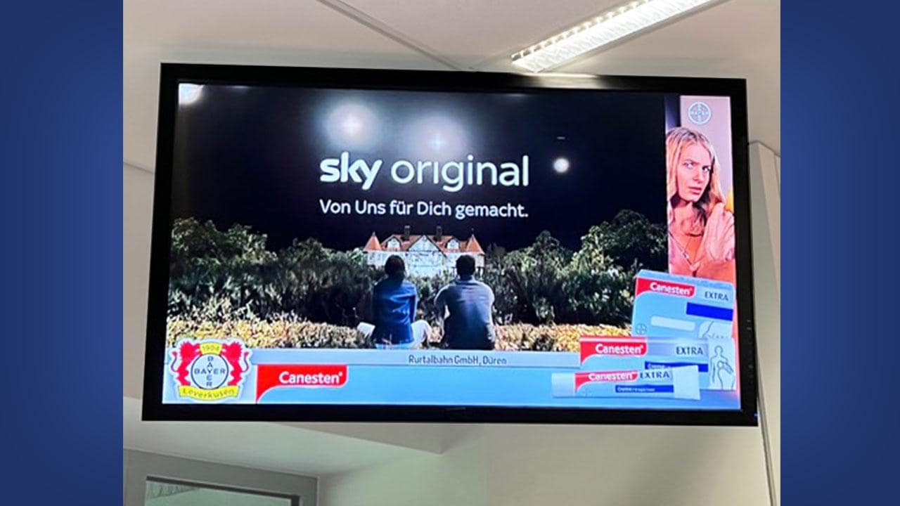 TV screen with soccer game