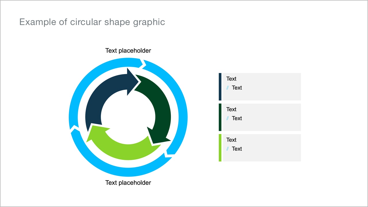Pyramid charts and circular shapes