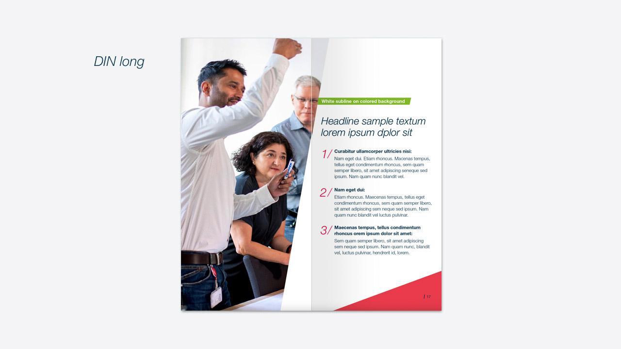 Examples of brochure inside page templates