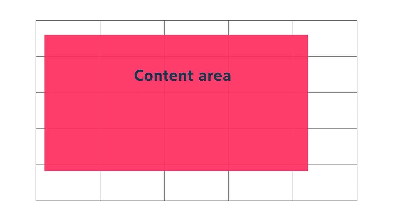 Start by pinpointing the content area where the text will be situated.