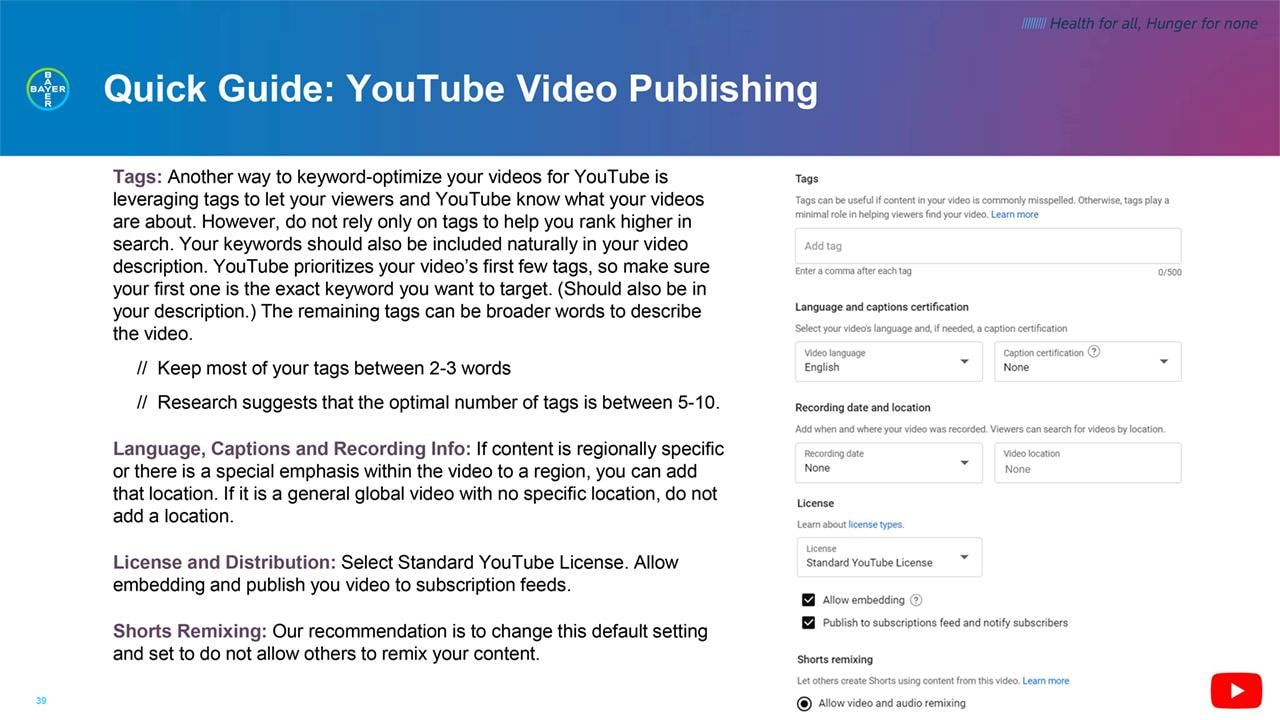 Quick Guide: YouTube Video Publishing