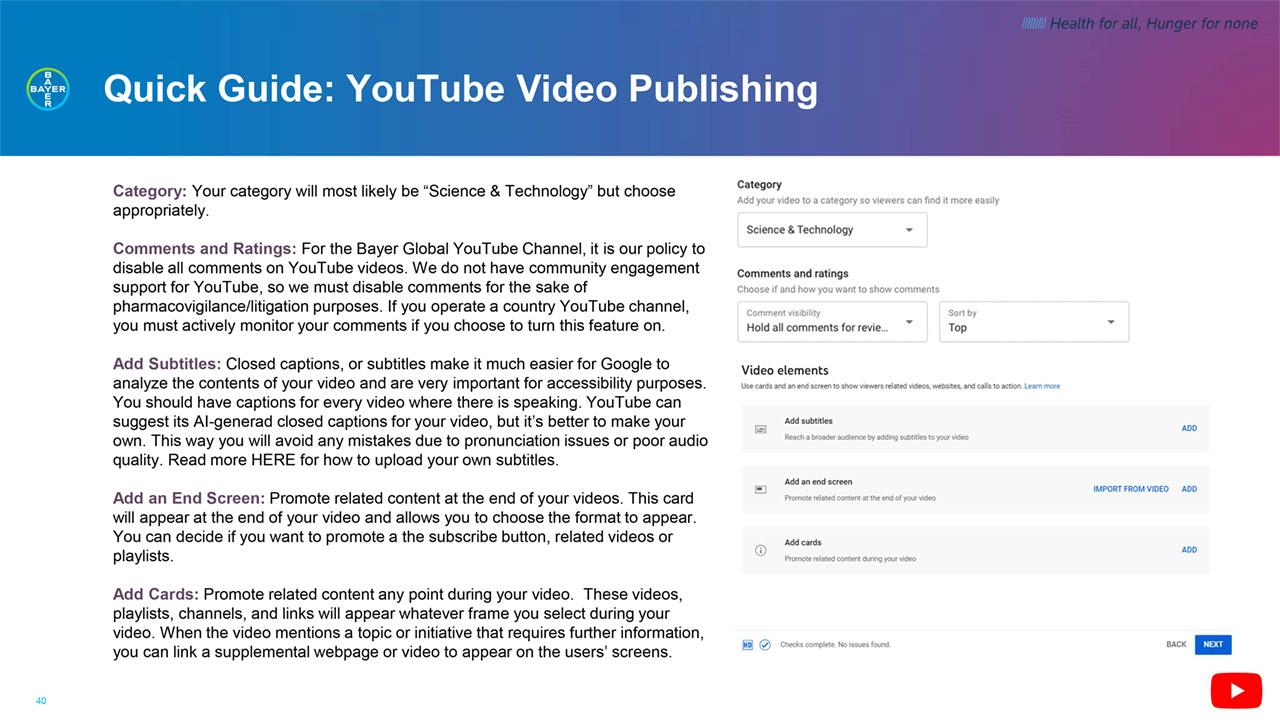 Quick Guide: YouTube Video Publishing