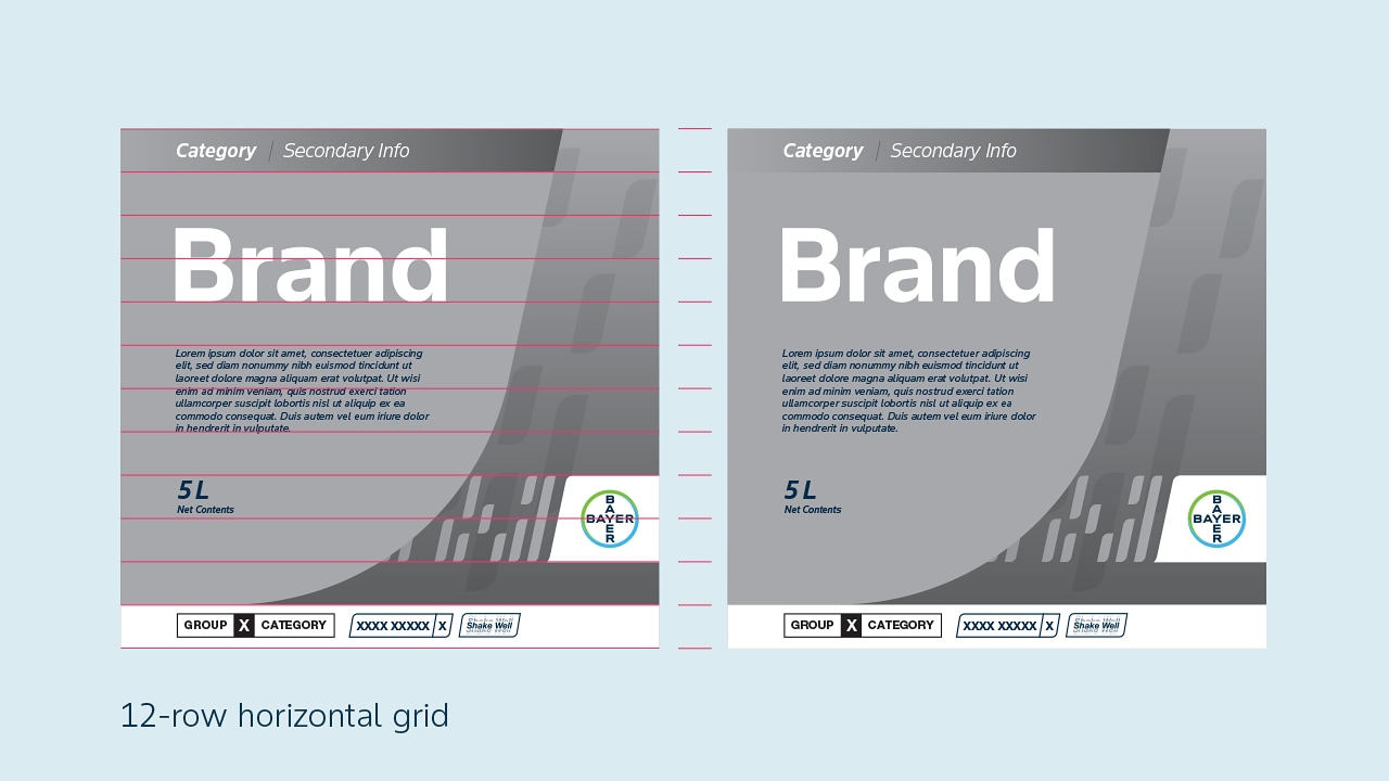 12-row horizontal grid