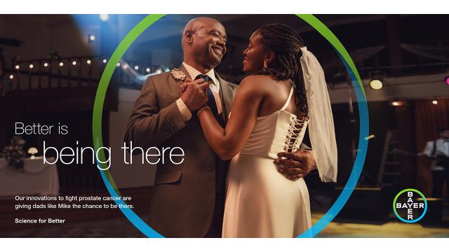 One Bayer Slider 02 Better is being there, Dancing wedding couple