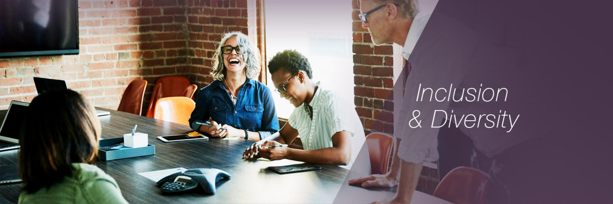 People work and discuss together
