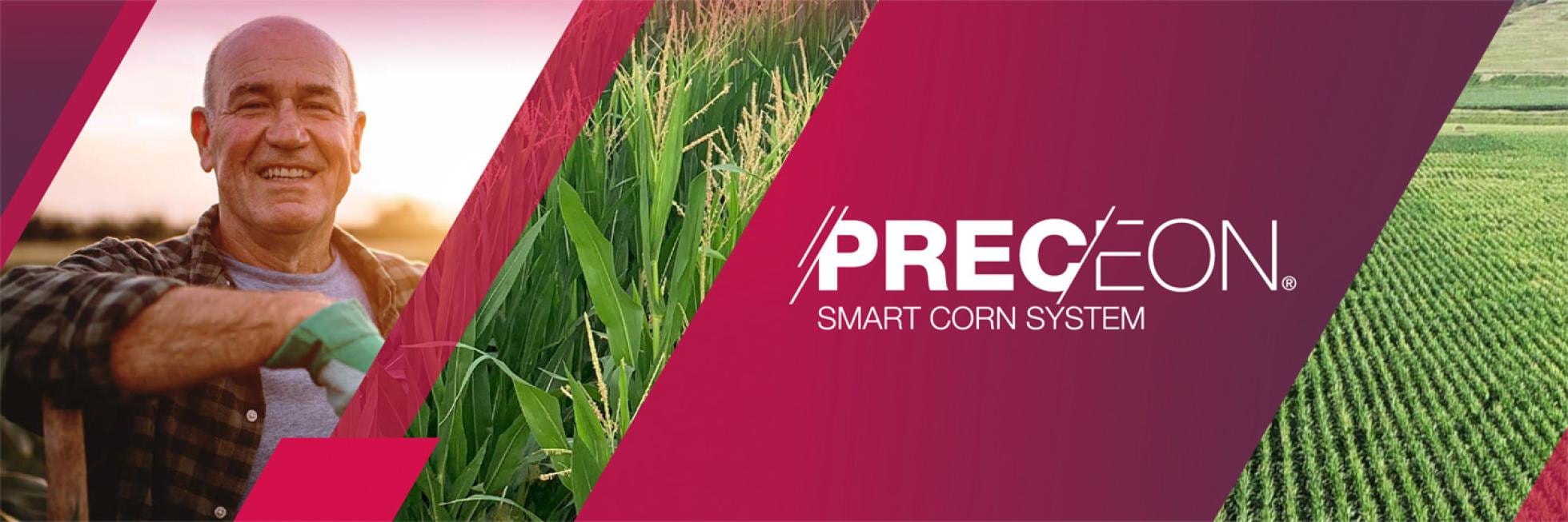 Preceon Smart Corn System Collage with Framer and Cornfields