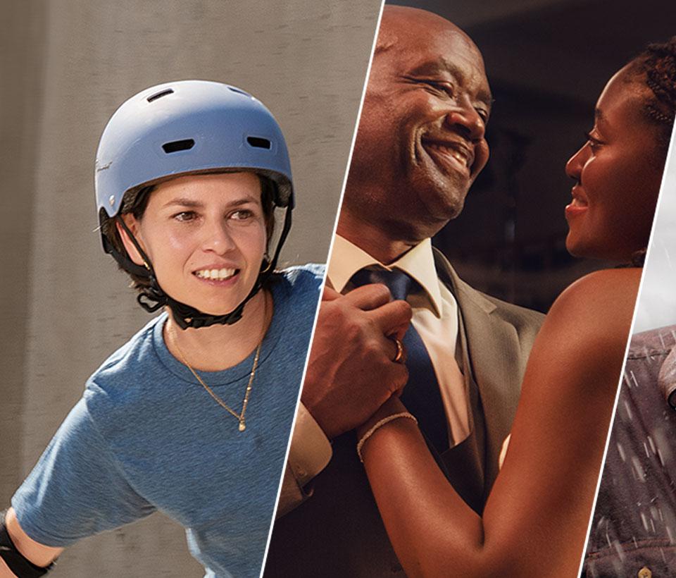 ONE bayer Brand Communication, Woman on skateboard and father dancing with bride