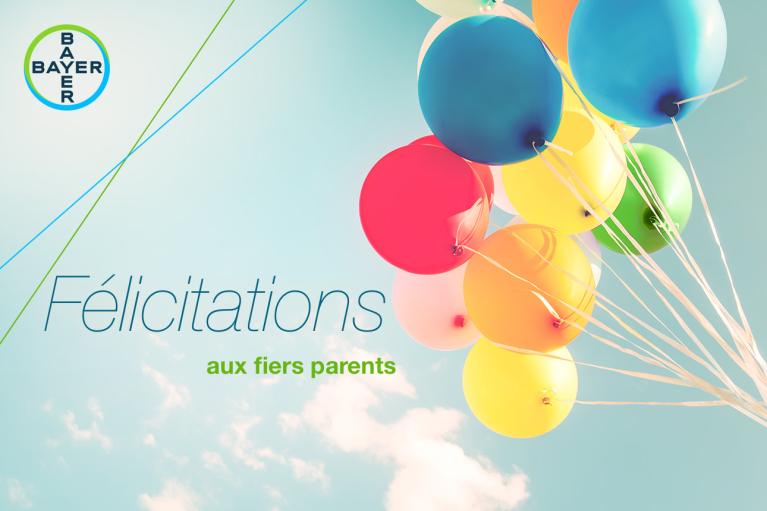 Félicitations aux fiers parents