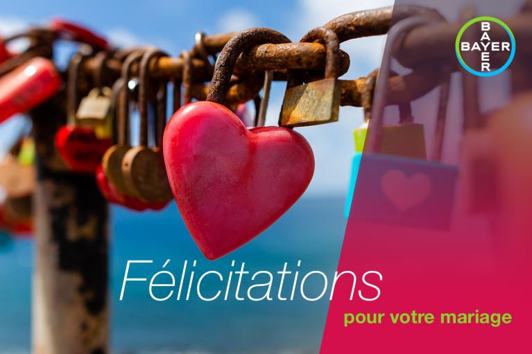 Félicitations pour votre mariage