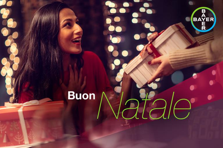 Buon Natale, woman gets Christmas gifts