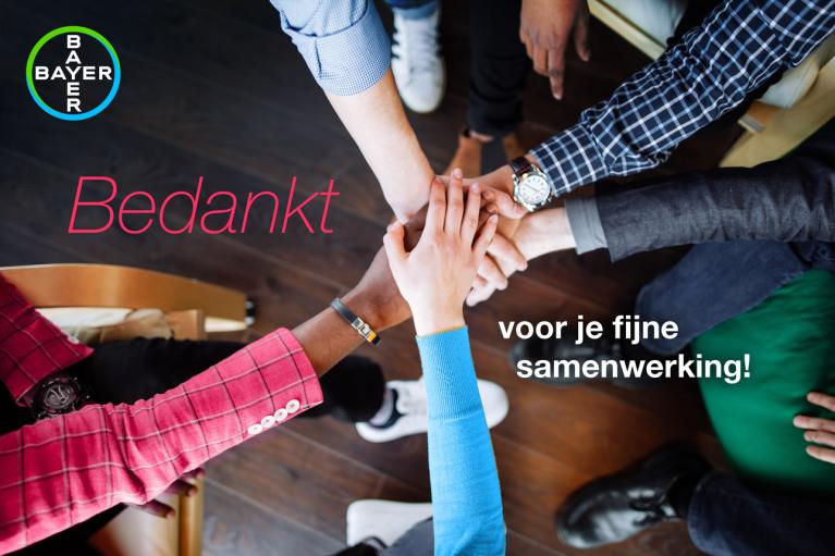 Bedankt voor je fijne samenwerking!