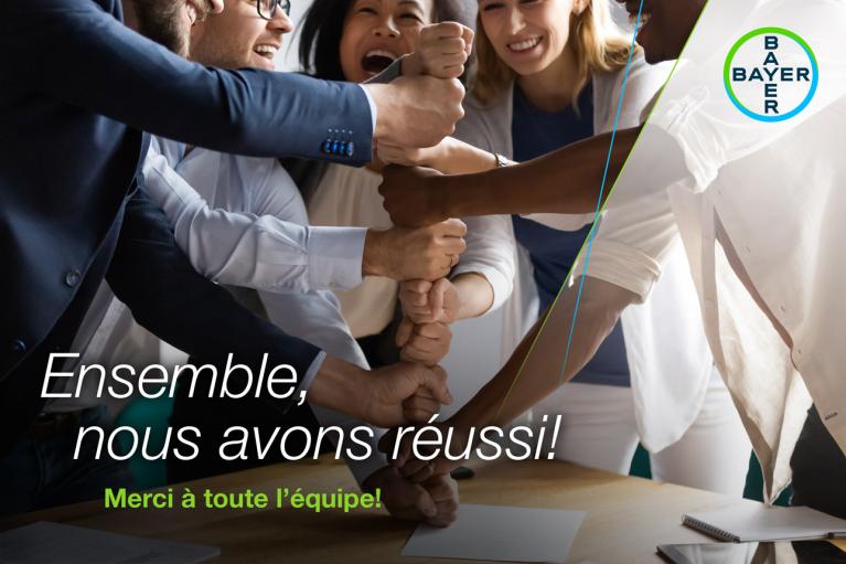 Ensemble, nous avons réussi! Merci à toute l'équipe!