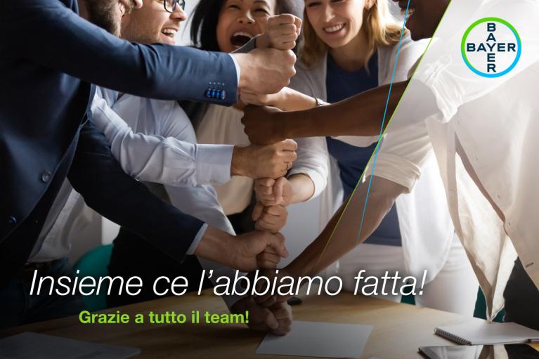 Insieme ce l'abbiamo fatta! Grazie a tutto il team!