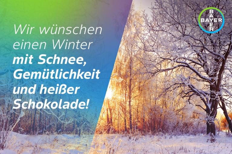 Wir wünschen einen Winter mit Schnee, Gemütlichkeit und heißer Schokolade!