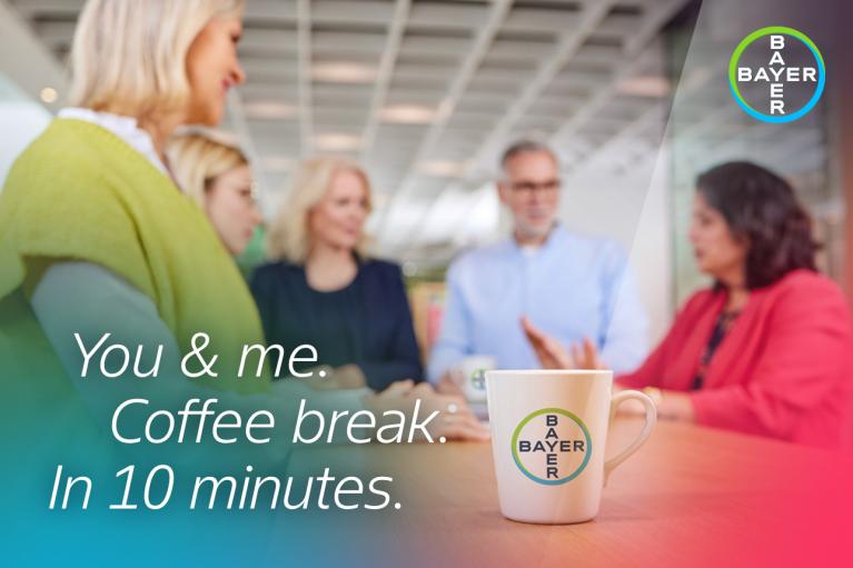 You & me. Coffee break. In 10 minutes. 