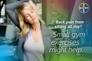 Back pain from sitting all day? Small gym exercises might help.