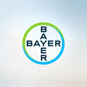 The Bayer Cross placed on a  light photographic background.